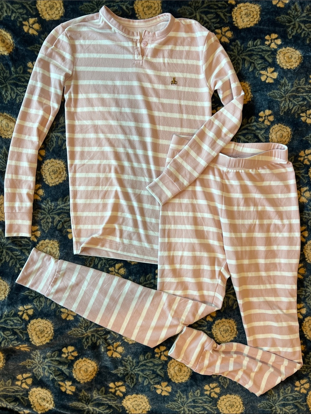 GAP Pink & White Striped Kids Pajama Set